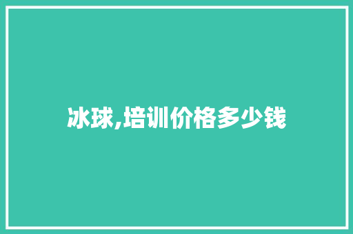 冰球,培训价格多少钱