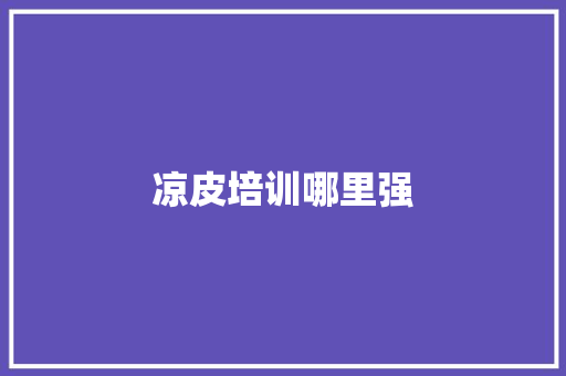 凉皮培训哪里强