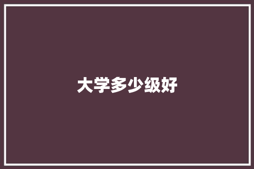 大学多少级好