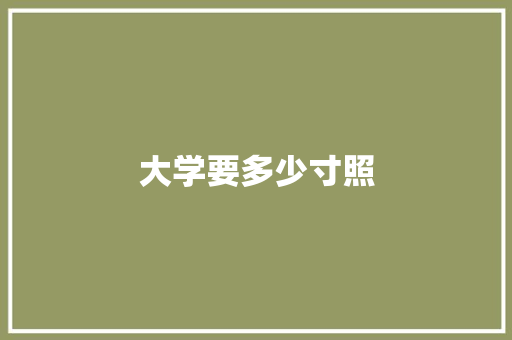 大学要多少寸照