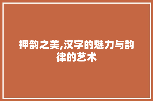押韵之美,汉字的魅力与韵律的艺术 反义词汇