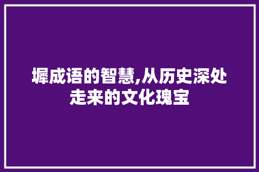 墀成语的智慧,从历史深处走来的文化瑰宝 古代典籍