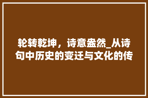 轮转乾坤，诗意盎然_从诗句中历史的变迁与文化的传承
