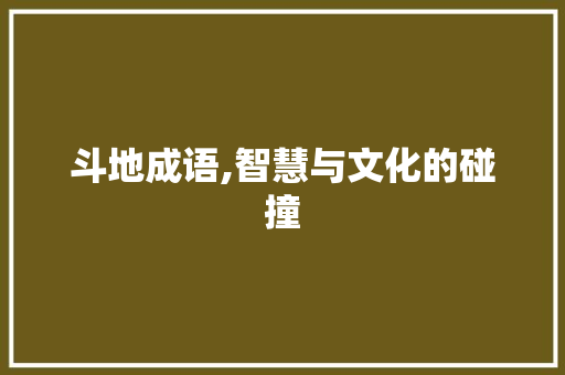 斗地成语,智慧与文化的碰撞 问答