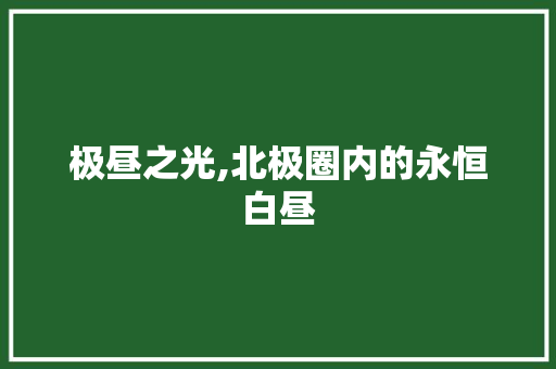 极昼之光,北极圈内的永恒白昼