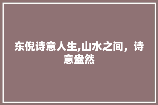 东倪诗意人生,山水之间，诗意盎然