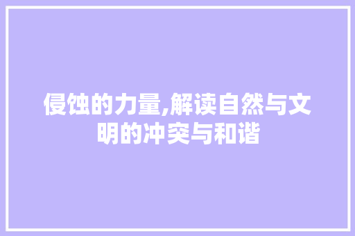 侵蚀的力量,解读自然与文明的冲突与和谐
