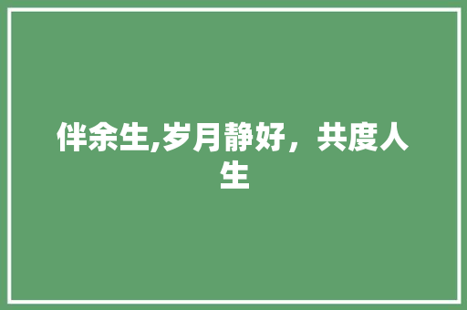 伴余生,岁月静好，共度人生