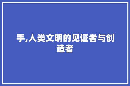 手,人类文明的见证者与创造者
