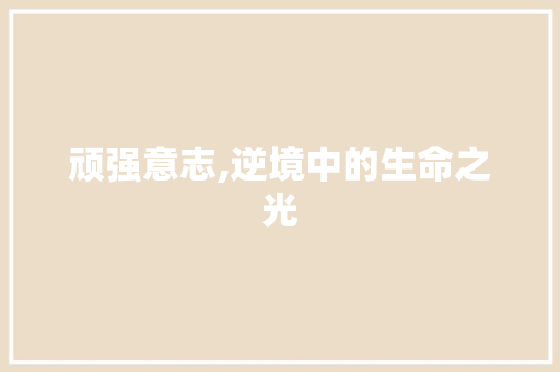 顽强意志,逆境中的生命之光 古代典籍