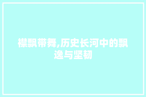 襟飘带舞,历史长河中的飘逸与坚韧