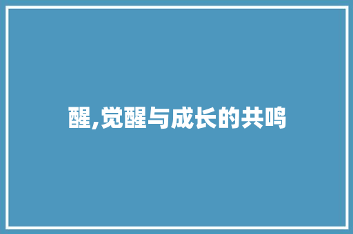 醒,觉醒与成长的共鸣