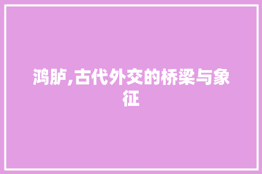 鸿胪,古代外交的桥梁与象征 问答