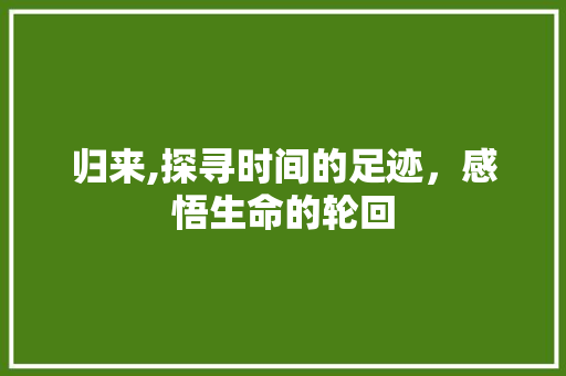 归来,探寻时间的足迹，感悟生命的轮回 古代典籍