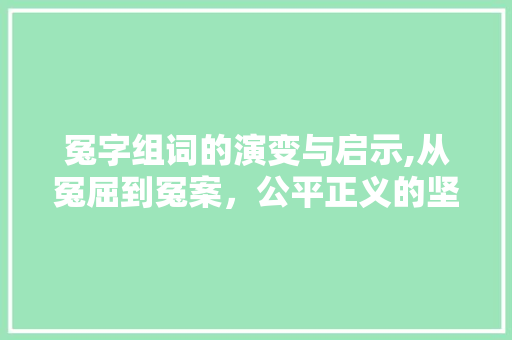 冤字组词的演变与启示,从冤屈到冤案，公平正义的坚守
