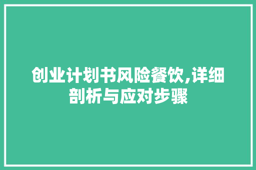 创业计划书风险餐饮,详细剖析与应对步骤