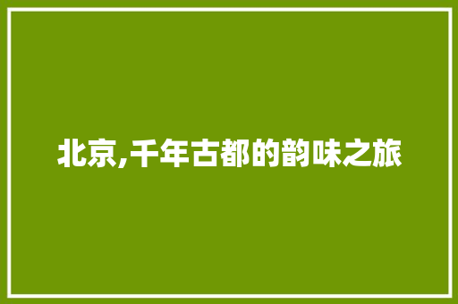 北京,千年古都的韵味之旅 问答