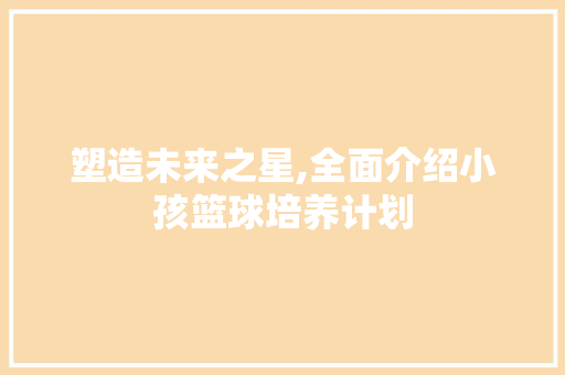 塑造未来之星,全面介绍小孩篮球培养计划 成语汇编