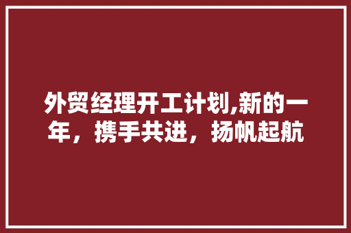 外贸经理开工计划,新的一年，携手共进，扬帆起航