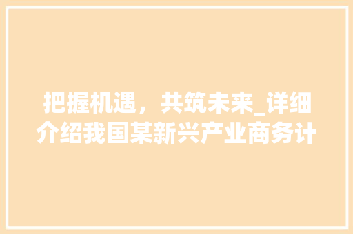 把握机遇，共筑未来_详细介绍我国某新兴产业商务计划书