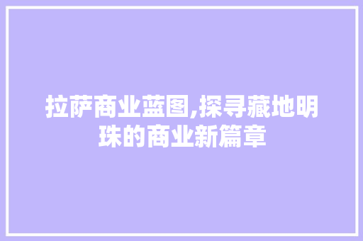 拉萨商业蓝图,探寻藏地明珠的商业新篇章 反义词汇