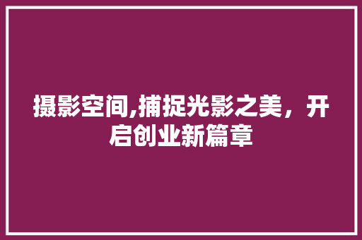 摄影空间,捕捉光影之美，开启创业新篇章 近义词汇