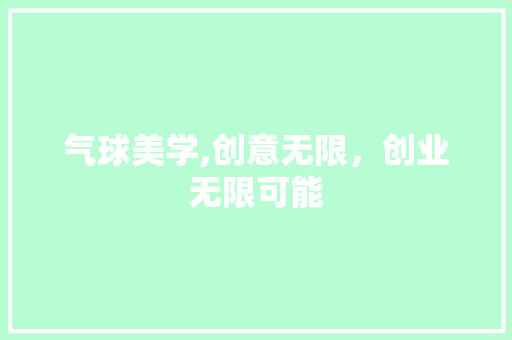 气球美学,创意无限，创业无限可能 反义词汇