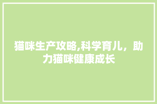 猫咪生产攻略,科学育儿，助力猫咪健康成长