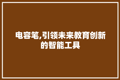 电容笔,引领未来教育创新的智能工具 反义词汇
