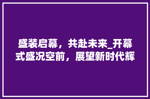 盛装启幕，共赴未来_开幕式盛况空前，展望新时代辉煌篇章 诗词佳句