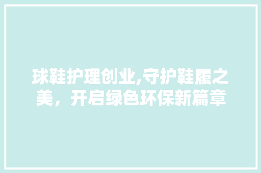 球鞋护理创业,守护鞋履之美，开启绿色环保新篇章 短语