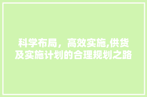 科学布局，高效实施,供货及实施计划的合理规划之路