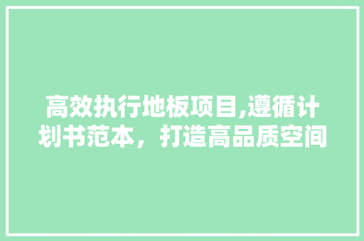 高效执行地板项目,遵循计划书范本，打造高品质空间