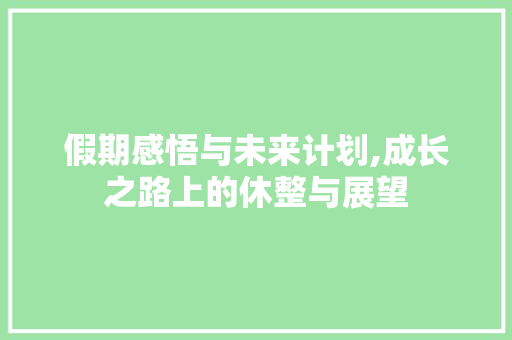 假期感悟与未来计划,成长之路上的休整与展望