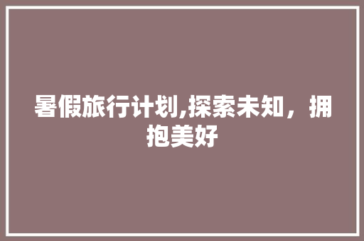 暑假旅行计划,探索未知，拥抱美好