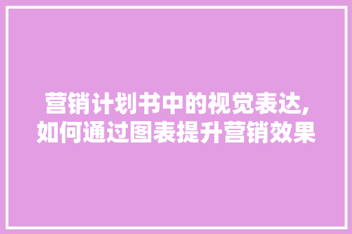 营销计划书中的视觉表达,如何通过图表提升营销效果