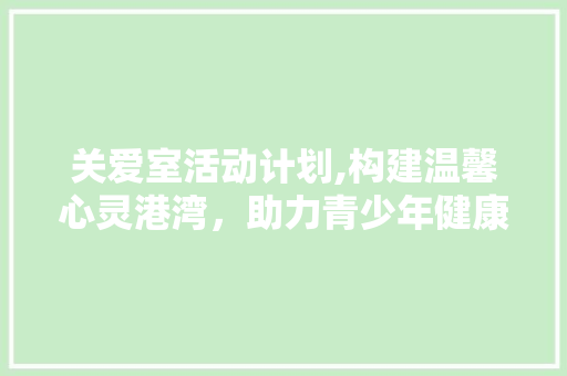 关爱室活动计划,构建温馨心灵港湾，助力青少年健康成长
