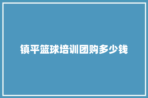 镇平篮球培训团购多少钱